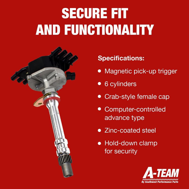 A-Team Performance - EFI Vortec 1996-2002 Complete Distributor - Compatible with Chevy GM Small Block SBC 5.0L 5.7L 305 350 Tahoe C1500 K1500 C2500 K2500 - Black Cap - Image 4